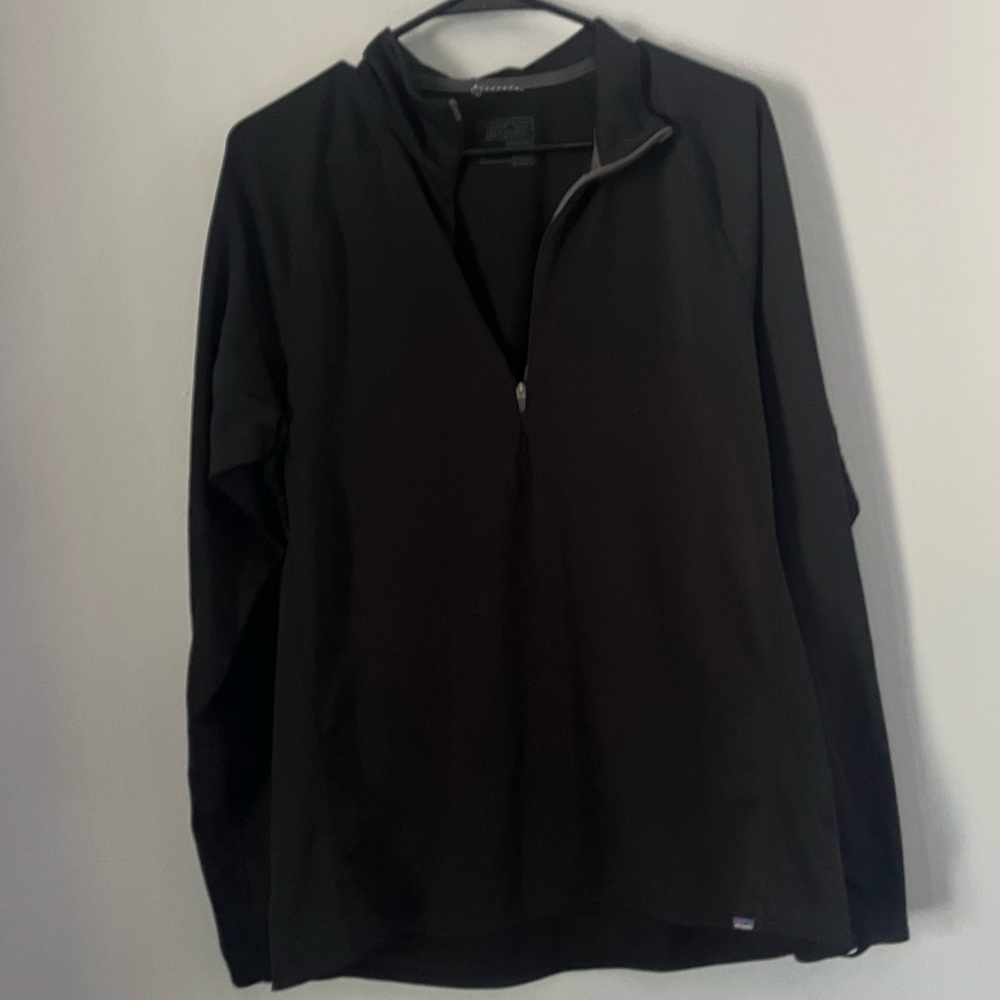 PATAGONIA Men's black midweight Baselayer Capilene Long Sleeve quarter zip L